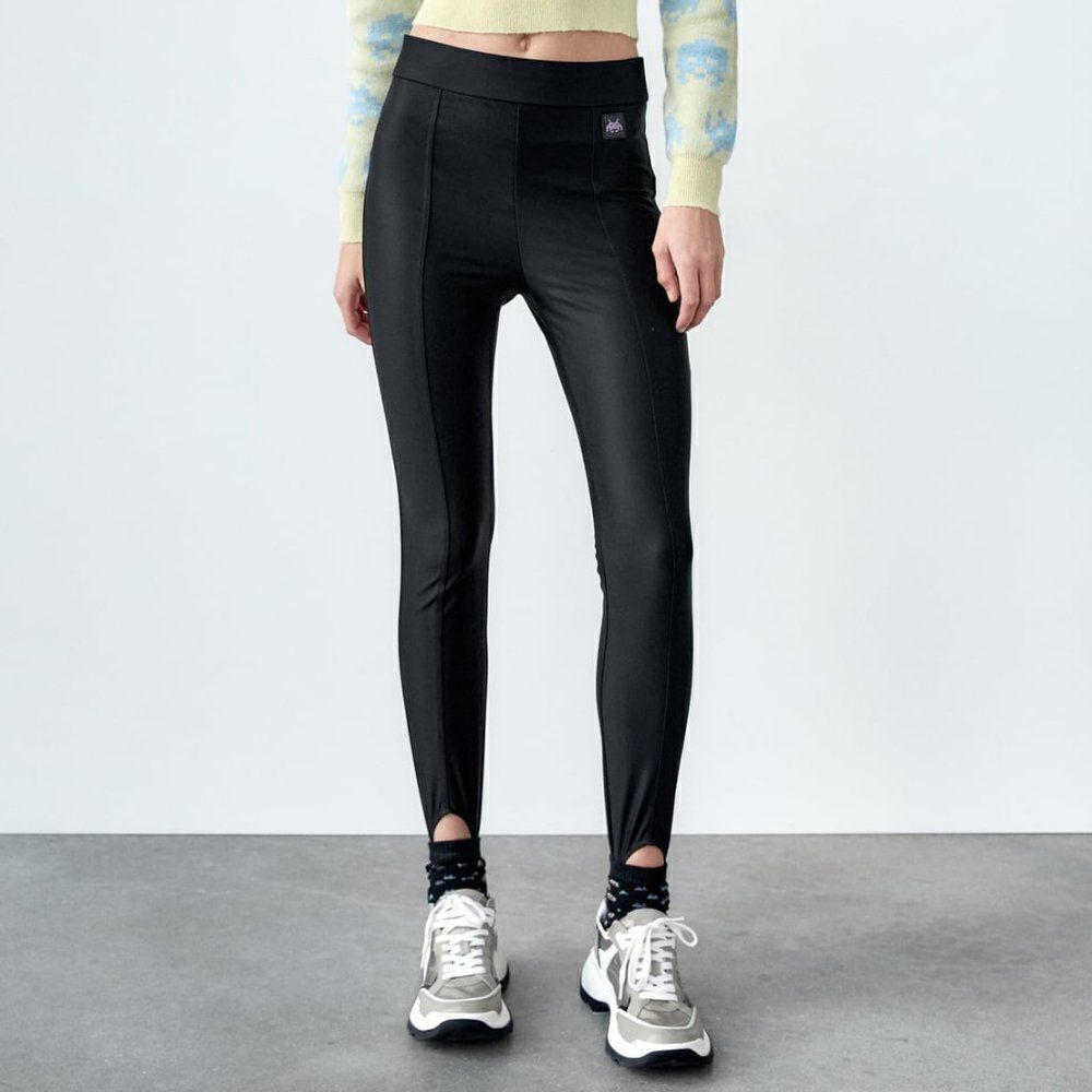 Zara Space Invaders Stirrup Leggings